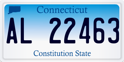 CT license plate AL22463