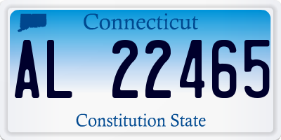 CT license plate AL22465