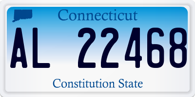 CT license plate AL22468