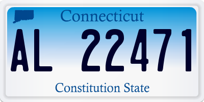 CT license plate AL22471