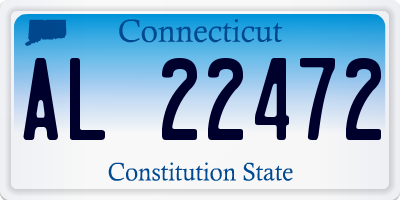 CT license plate AL22472