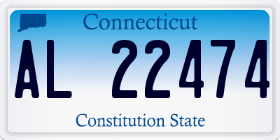 CT license plate AL22474