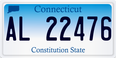 CT license plate AL22476