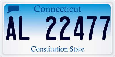 CT license plate AL22477