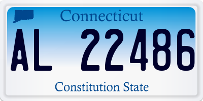 CT license plate AL22486