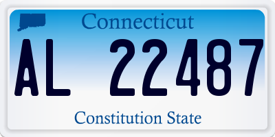 CT license plate AL22487