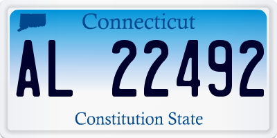 CT license plate AL22492