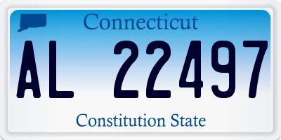 CT license plate AL22497