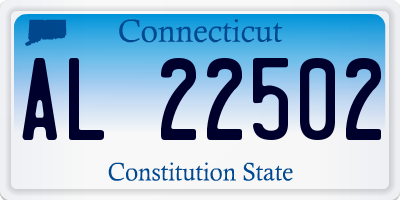 CT license plate AL22502