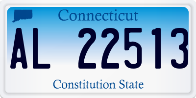 CT license plate AL22513