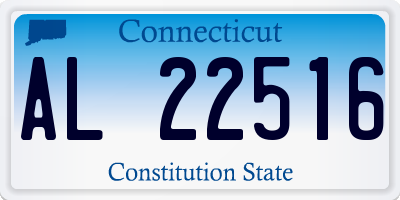 CT license plate AL22516