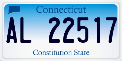CT license plate AL22517