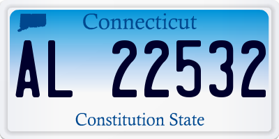 CT license plate AL22532