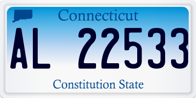 CT license plate AL22533