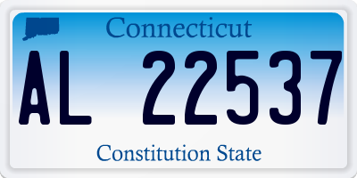 CT license plate AL22537