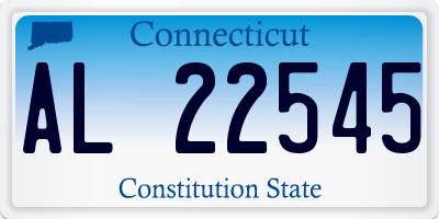 CT license plate AL22545