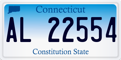 CT license plate AL22554