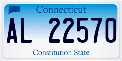 CT license plate AL22570