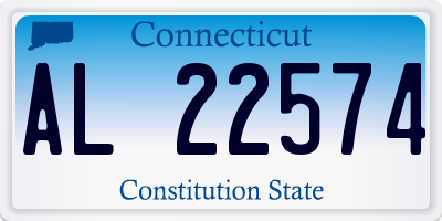 CT license plate AL22574