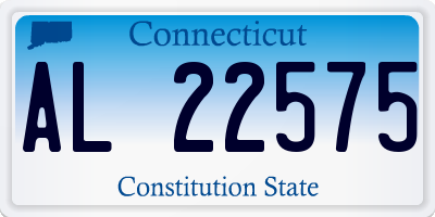 CT license plate AL22575