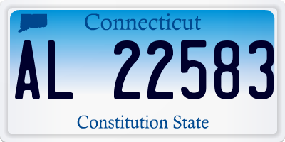 CT license plate AL22583