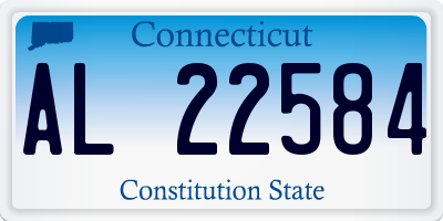 CT license plate AL22584