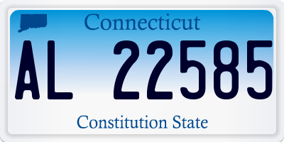 CT license plate AL22585
