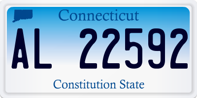 CT license plate AL22592