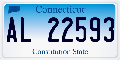 CT license plate AL22593