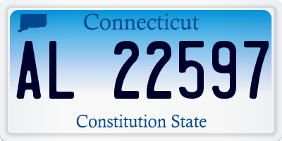 CT license plate AL22597