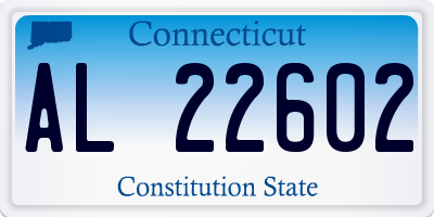CT license plate AL22602