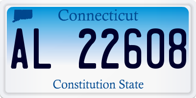 CT license plate AL22608