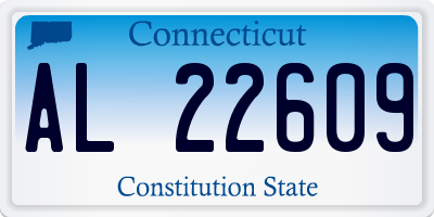 CT license plate AL22609