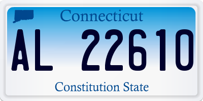 CT license plate AL22610