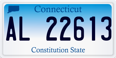 CT license plate AL22613