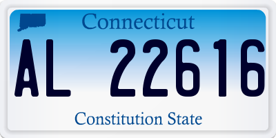 CT license plate AL22616