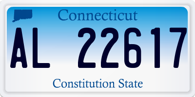 CT license plate AL22617