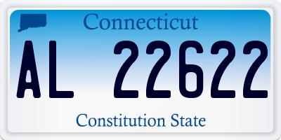 CT license plate AL22622