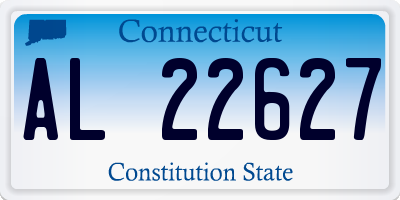 CT license plate AL22627