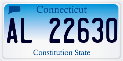 CT license plate AL22630