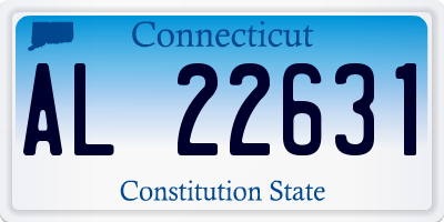 CT license plate AL22631