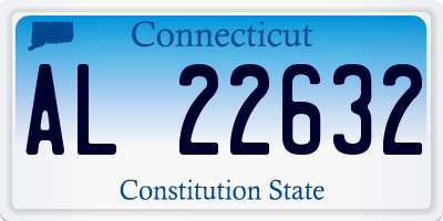 CT license plate AL22632