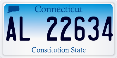 CT license plate AL22634