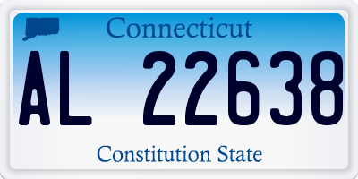 CT license plate AL22638