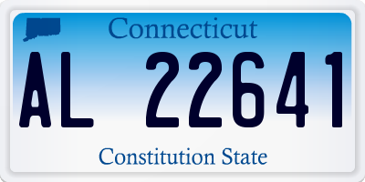 CT license plate AL22641