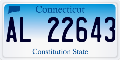 CT license plate AL22643