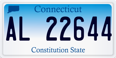 CT license plate AL22644