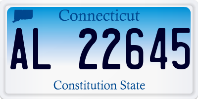 CT license plate AL22645