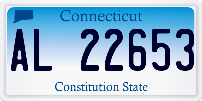 CT license plate AL22653