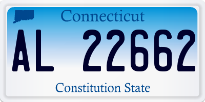 CT license plate AL22662